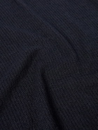 Barena - Pevaron Ribbed Linen and Cotton-Blend Polo Shirt - Blue