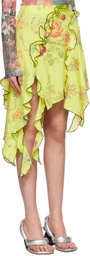 Rave Review Yellow Disa Midi Skirt