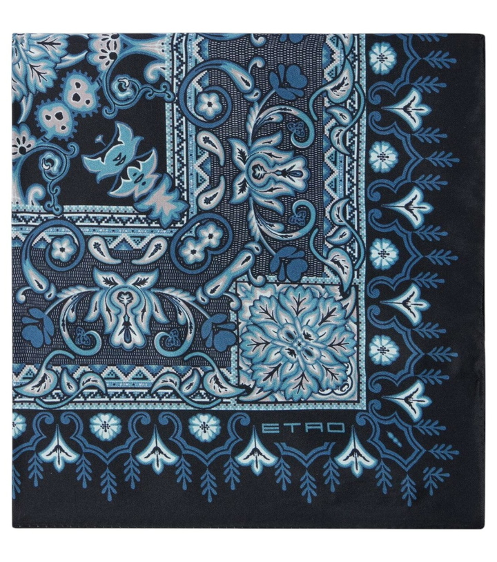 Photo: Etro Printed silk twill pocket square