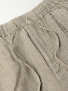Massimo Alba - Kevin Straight-Leg Pleated Linen Drawstring Shorts - Neutrals