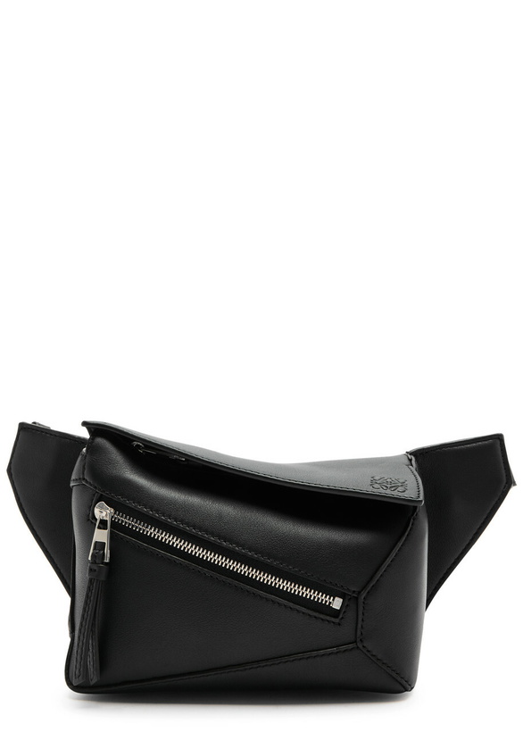 Photo: Loewe Puzzle Edge Mini Leather Belt bag - Black - One Size