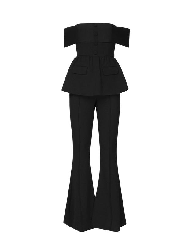 Photo: self-portrait One-piece Jumpsuit With Bare Shoulders