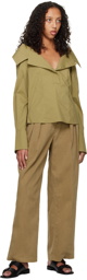 Staud Khaki Luisa Trousers