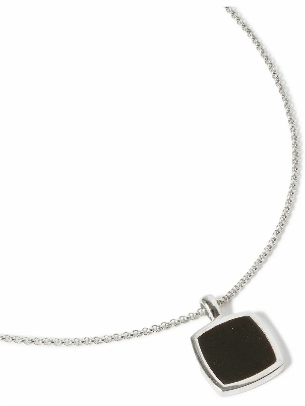 Photo: Tom Wood - Gold-Plated Recycled Silver Onyx Pendant Necklace