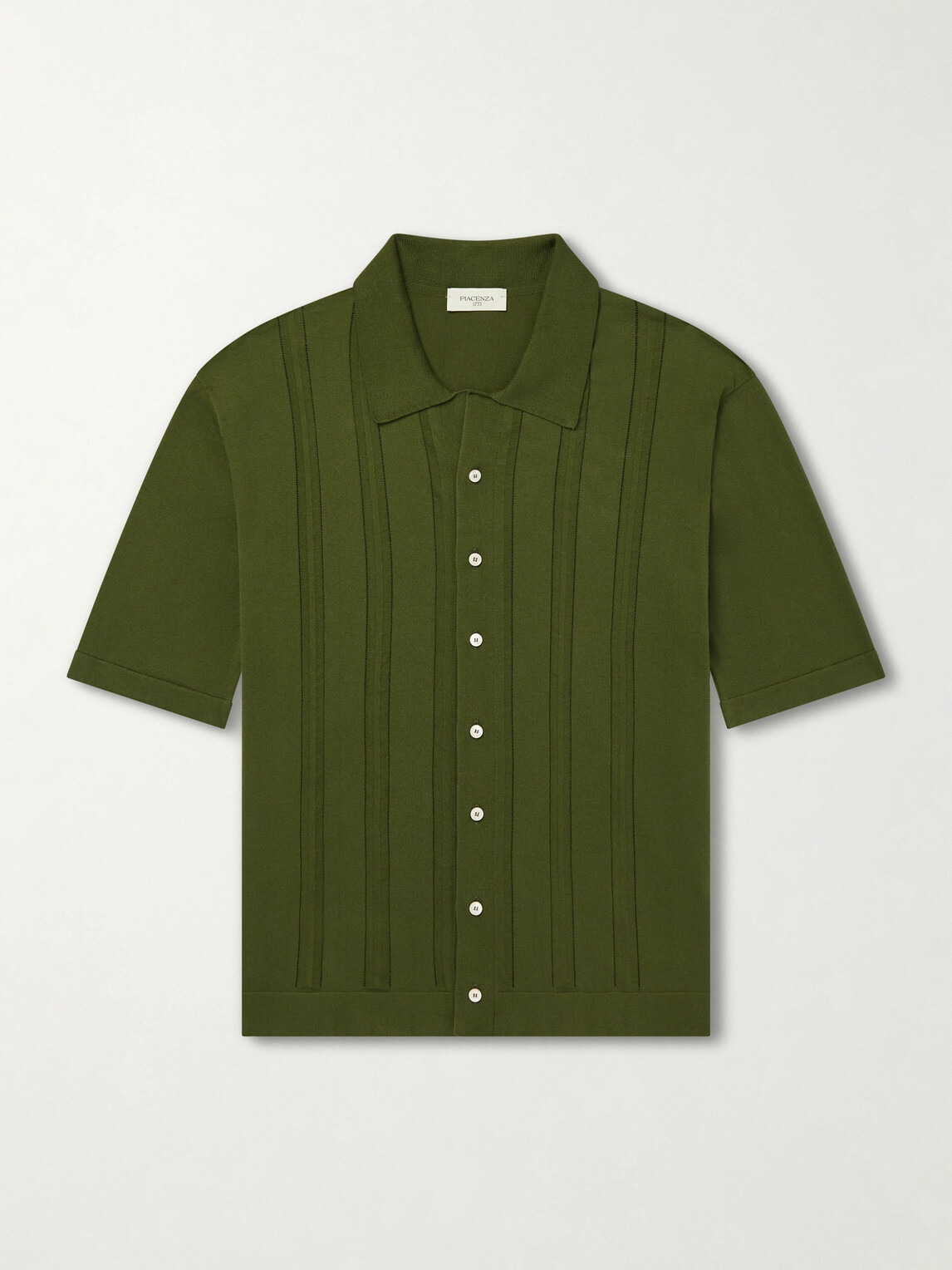 PIACENZA 1733 - Knitted Cotton Shirt - Green