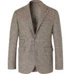 MAN 1924 - Beige Kennedy Slim-Fit Unstructured Mélange Wool Suit Jacket - Neutrals