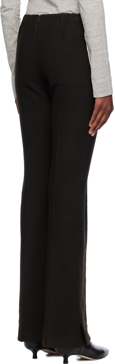 UMBER POSTPAST Brown Wool Felted Trousers