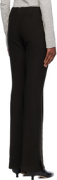 UMBER POSTPAST Brown Wool Felted Trousers