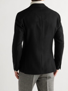 LARDINI - Unstructured Wool-Blend Blazer - Black