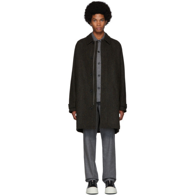 Norse Projects Black Harris Tweed Edition Wool Svalbard Coat Norse Projects