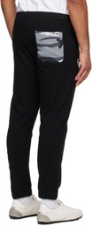 AAPE by A Bathing Ape Black Logo Patch Sweatpants