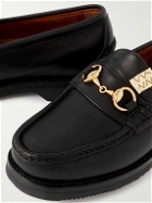 Visvim - Abarth Moc-Folk Horsebit-Embellished Leather Penny Loafers - Black