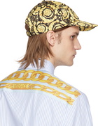 Versace Black & Gold Twill Barocco Baseball Cap