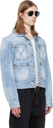 Dsquared2 Blue Light Diagonale Wash 70's Denim Jacket