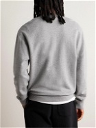 AMI PARIS - Logo-Embroidered Cotton-Jersey Sweatshirt - Gray