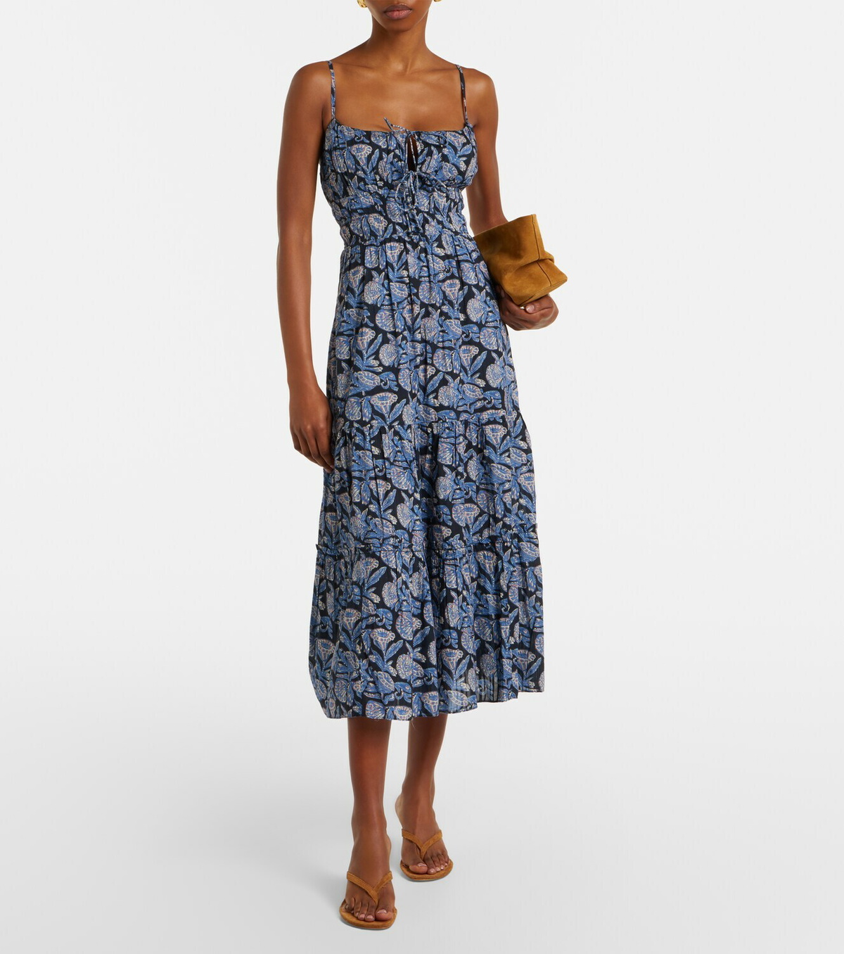 Ulla Johnson Aydin floral cotton-blend midi dress