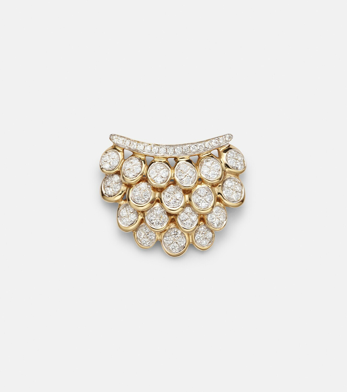 Rainbow K Blossom 14kt gold single earring with diamonds