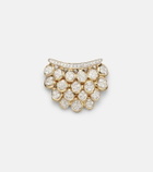 Rainbow K Blossom 14kt gold single earring with diamonds