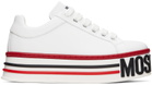 Moschino White Platform Low-Top Sneakers