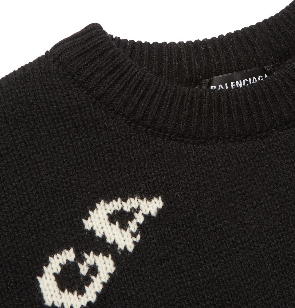 Balenciaga intarsia hot sale knitted sweater