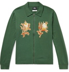 Stüssy - Rose Thorn Cotton-Jacquard Zip-Up Cardigan - Green