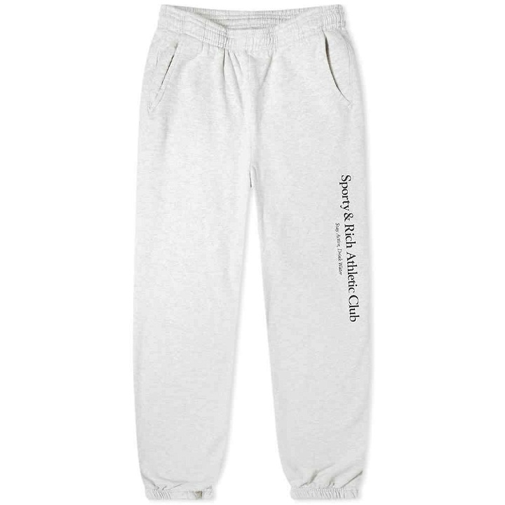 Photo: Sporty & Rich Men's Athletic Club Sweat Pant in Heather Grey/Navy