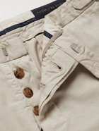 THOM SWEENEY - Stretch-Cotton Twill Chino Shorts - Neutrals