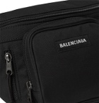 Balenciaga - Logo-Appliquéd Canvas and Mesh Belt Bag - Black