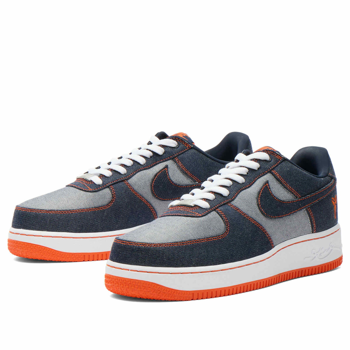 Nike Men's Air Force 1 Low Protro Sneaker in Obsidian/Orange/White