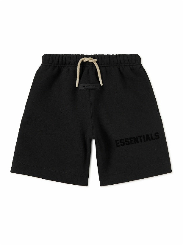 Photo: Fear of God Essentials Kids - Cotton-Blend Jersey Shorts - Black