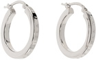 MM6 Maison Margiela Silver Minimal Wire Hoop Earrings