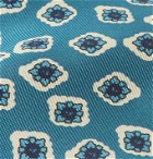 E.MARINELLA - 8cm Floral-Print Silk-Twill Tie - Blue