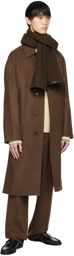 AURALEE Brown Spread Collar Coat