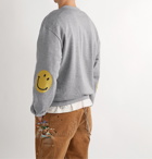KAPITAL - Printed Loopback Cotton-Jersey Sweatshirt - Gray