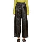 Bottega Veneta Black Shiny Leather Pants