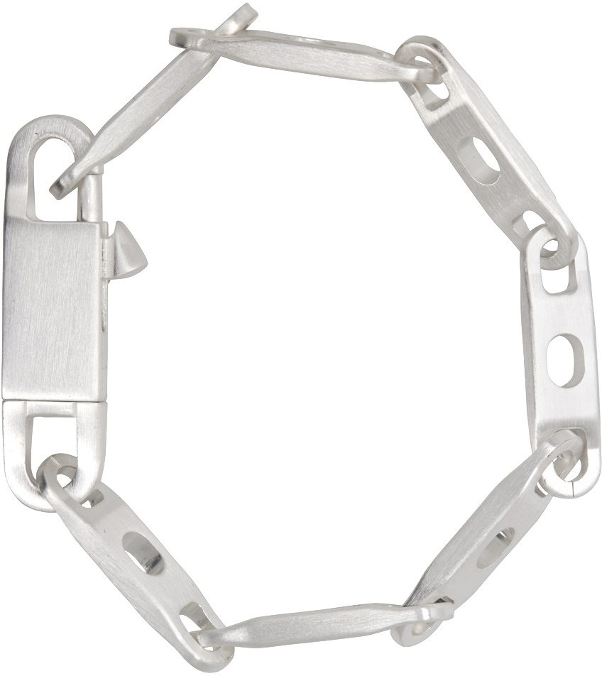 Rick Owens Silver Signature Chain Bracelet Rick Owens