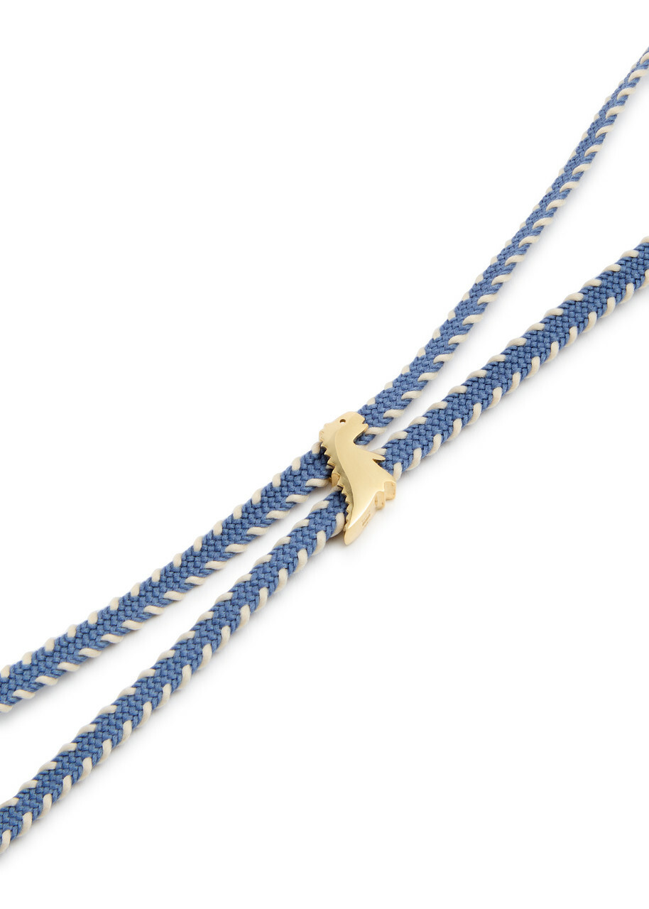 Aliita Dino Cowboy Cord Wrap Necklace - Blue - One Size