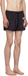 Moschino Black Tailor Teddy Bear Swim Shorts