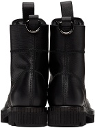 Dolce & Gabbana Black Hardware Lace-Up Boots