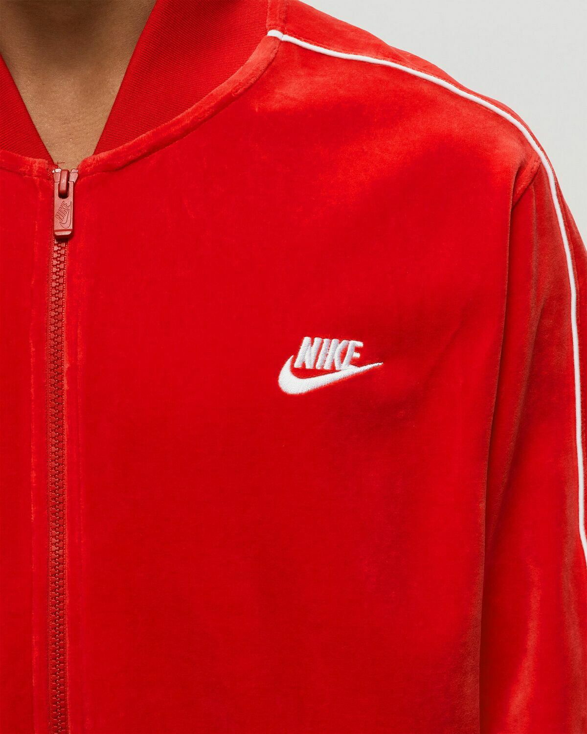 Nike Nike Sportswear Club Men's Velour Jacket Red Track Jackets Nike