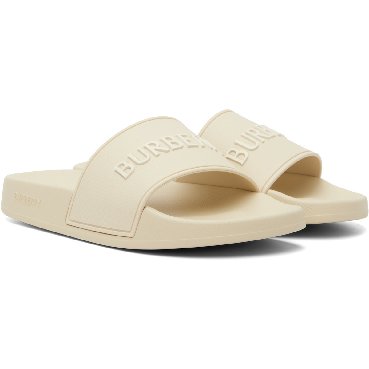 Burberry Off-White Logo Slides