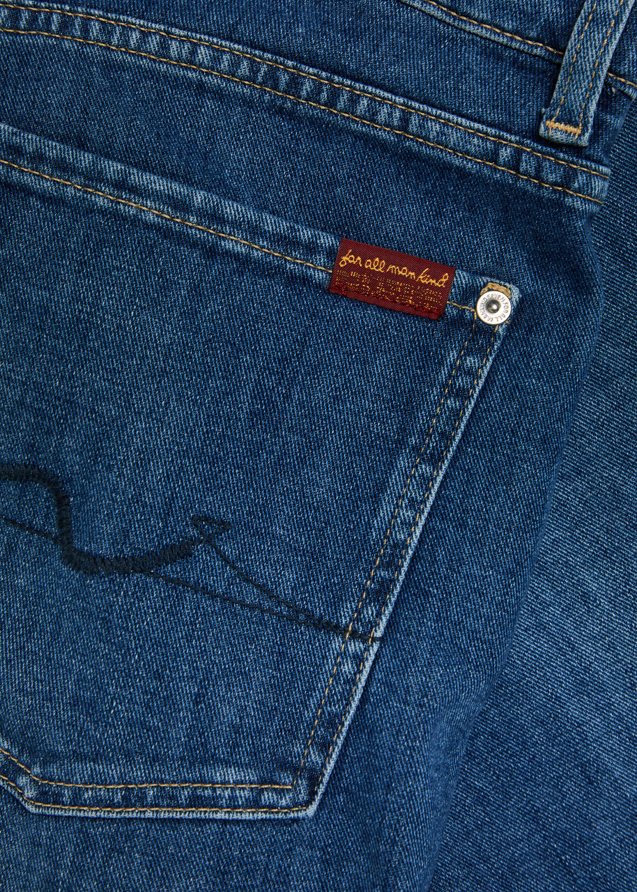 7 For All Mankind Slimmy Slim Straight-leg Jeans Mid Blu
