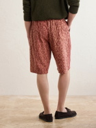 Kardo - Milo Shibori Straight-Leg Printed Cotton Shorts - Orange