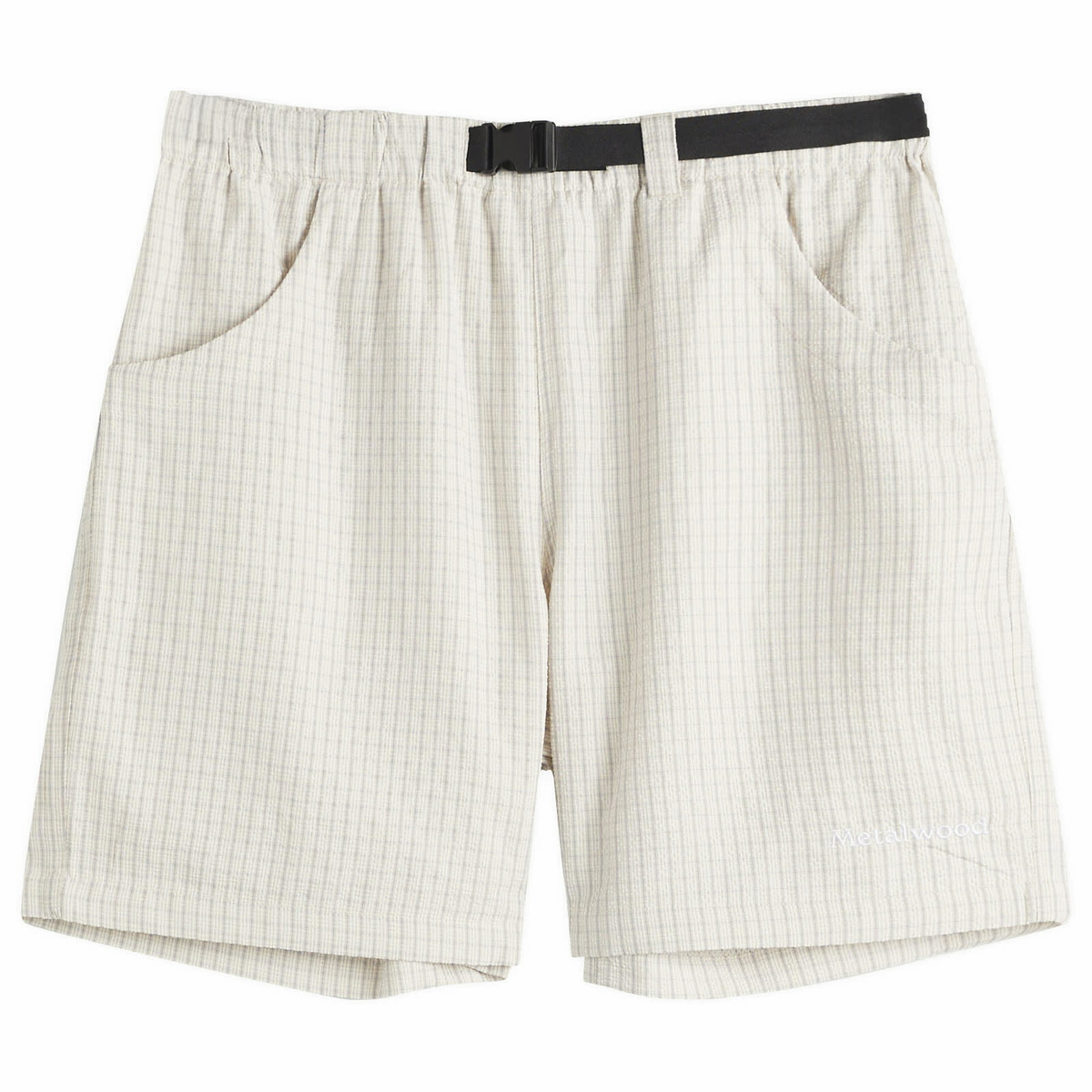Metalwood Studio Men's Textured Caddie Shorts in Oat
