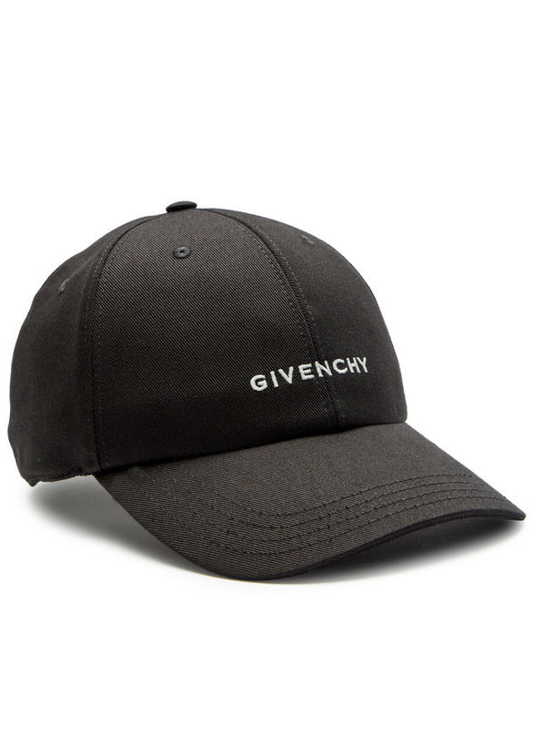 Photo: Givenchy Curved Logo-embroidered Cotton cap - Black - One Size