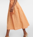 Vince - Belted linen and cotton dress