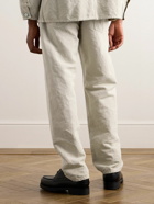 Kaptain Sunshine - Straight-Leg Cotton and Linen-Blend Canvas Trousers - Neutrals