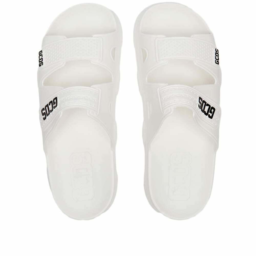 GCDS Women's Rubber Slide in White GCDS