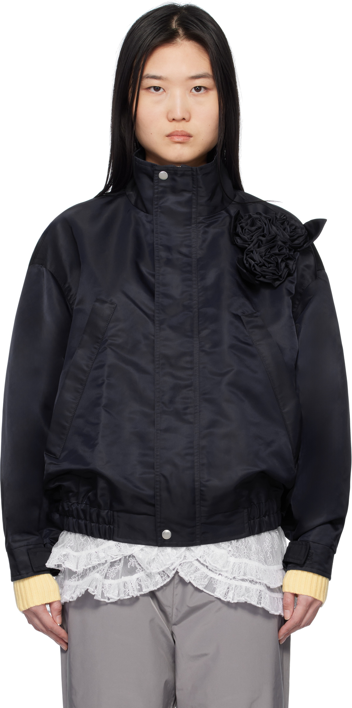 ジェニー愛用♪【SANDY LIANG】ブラック Kino ジャケット Sandy Liang Black Kino Jacket Sandy Liang