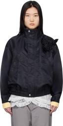 Sandy Liang Navy Carlton Jacket